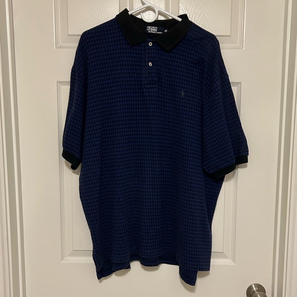 Blue and Black Polo Shirt